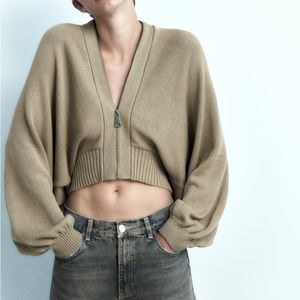 ZARA Rib Knit Bomber